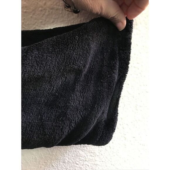 DC Comics Adult One Size Superhero Plush Fleece Mask Hooded Robe Logo Black Tie - Picture 6 of 16